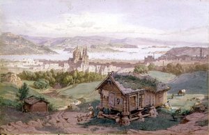 Veduta di Christiania da Carl Friedrich Heinrich Werner