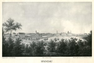 Veduta della città di Spandau intorno al 1860 da Carl Frühsorge