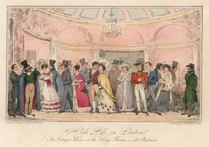 Alta vita di Londra: La stanza ottagonale al Kings Theatre da Carl Georg Adolph Hasenpflug