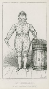 Mr Joseph Grimaldi come Clown in Arlecchino e Fra