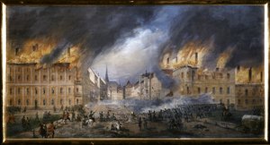 RIVOLUZIONE DI MARZO: Battaglia alla Barricata della Stella nella Jagerzelle il 28 ottobre da Carl Goebel