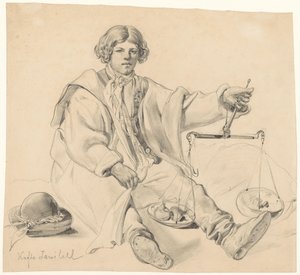 Venditore di cipolle croato seduto