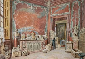 Il gabinetto di marmo con gli antichi da Carl Goebel d. J.