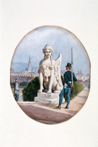 Un fante come sentinella davanti al Belvedere Superiore