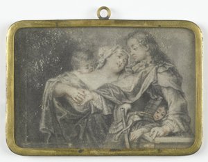 Una giovane donna che distrae un guerriero mentre uno dei suoi figli lo deruba da Carl Gustav Klingstedt (attributed to)