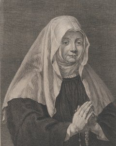 Ritratto di una suora in preghiera, ca. 1771 da Carl Guttenberg