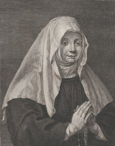 Ritratto di una suora in preghiera, ca. 1771 da Carl Guttenberg