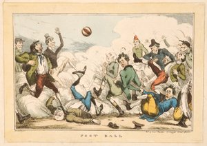 Calcio nelle strade di Londra, 1820 da Carl H. Heath