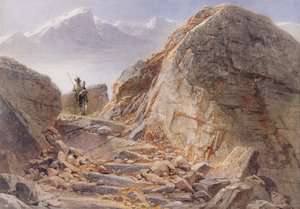 Ai piedi del Watzmann, Alpi Bavaresi, 1857 da Carl Haag