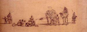 Figure e cammelli nel deserto da Carl Haag