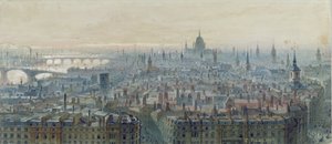 Panorama di Londra dalla cima del Monumento, vista verso ovest, 1848