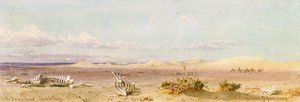 Colline di sabbia nel deserto, Cairo, Suez, 1859