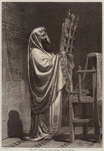 Il sommo sacerdote a Nablus che legge il Pentateuco