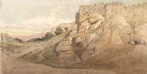Il Muro Settentrionale di Gerusalemme, 1859 da Carl Haag