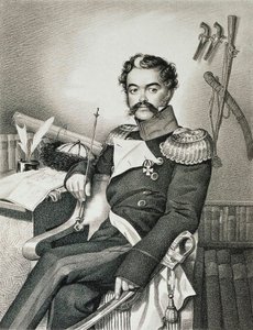 Ritratto di Denis Davydov 1784-1839, soldato e poeta, inizio XIX secolo da Carl Hampeln von