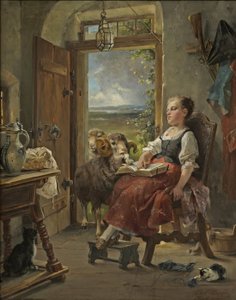 Carl Herpfer - Contadina addormentata