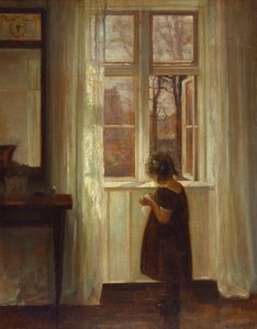 Una Ragazza in Piedi alla Finestra da Carl Holsoe