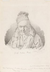 Ritratto del pittore Joseph Anton Koch 1768-1839, 1836 da Carl Küchler
