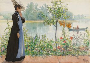 Karin sulla Riva da Carl Larsson