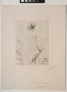 Lisbeth, vista da dietro da Carl Larsson