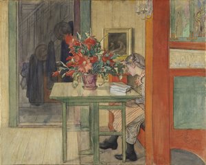 Lisbeth che Legge da Carl Larsson