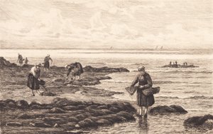 Pescatori di gamberi in Bretagna da Carl Locher