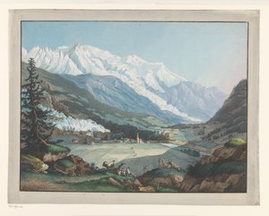 Vue de la Vallée de Chamouny pris près d