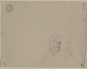 Soldato in un paesaggio (verso) da Carl Ludwig Tischbein