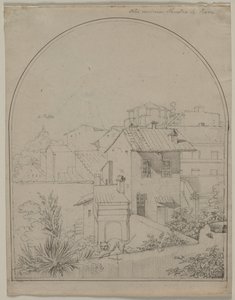 Vista dalla mia finestra a Roma (recto) da Carl Ludwig Tischbein