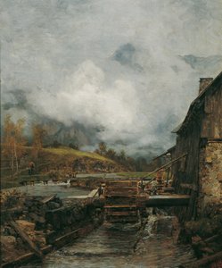 Mulino ad acqua a Goisern (dopo Emil Jakob Schindler) da Carl Moll