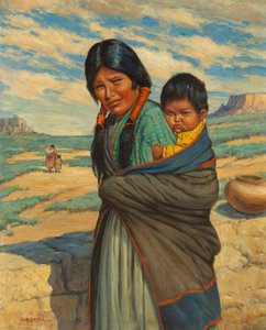 Madre e figlio Hopi da Carl Moon
