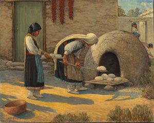 Donne che preparano il pane