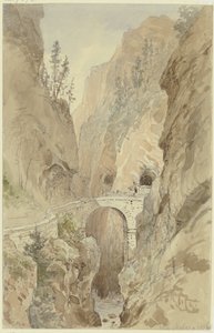Veduta della Via Mala sulla strada dello Spluga da Carl Morgenstern