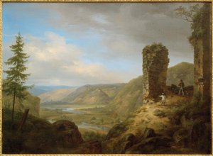 C.Morgenstern, Veduta dalle rovine del castello di Böckelheim da Carl Morgenstern