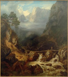 Il torrente nella foresta vicino a Hallstatt da Carl Morgenstern
