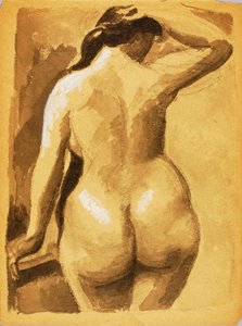 Vista posteriore di un nudo femminile da Carl Newman