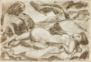 Nudo femminile, sdraiato da Carl Newman