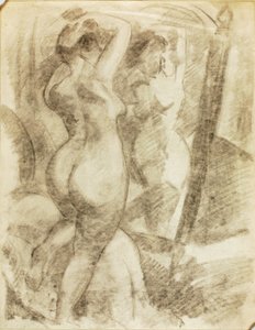 Nudo femminile davanti allo specchio