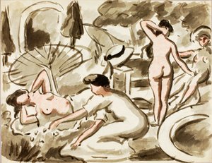 Gruppo di donne nude e seminude da Carl Newman