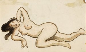 Nudo femminile reclinato da Carl Newman