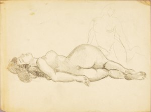 Nudo femminile reclinato da Carl Newman