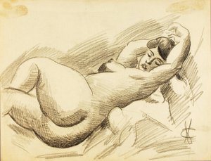 Nudo femminile reclinato da Carl Newman