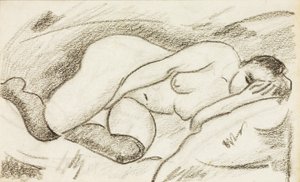 Nudo femminile reclinato da Carl Newman