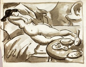 Nudo femminile reclinato da Carl Newman