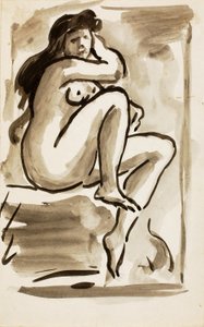 Nudo femminile seduto da Carl Newman