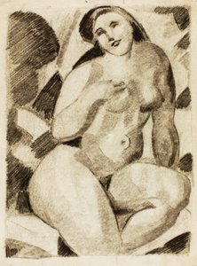 Nudo femminile seduto da Carl Newman