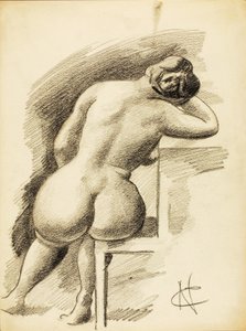 Nudo femminile seduto da Carl Newman