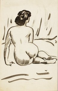 Nudo seduto da Carl Newman