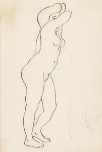 Nudo femminile in piedi