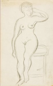 Nudo femminile in piedi